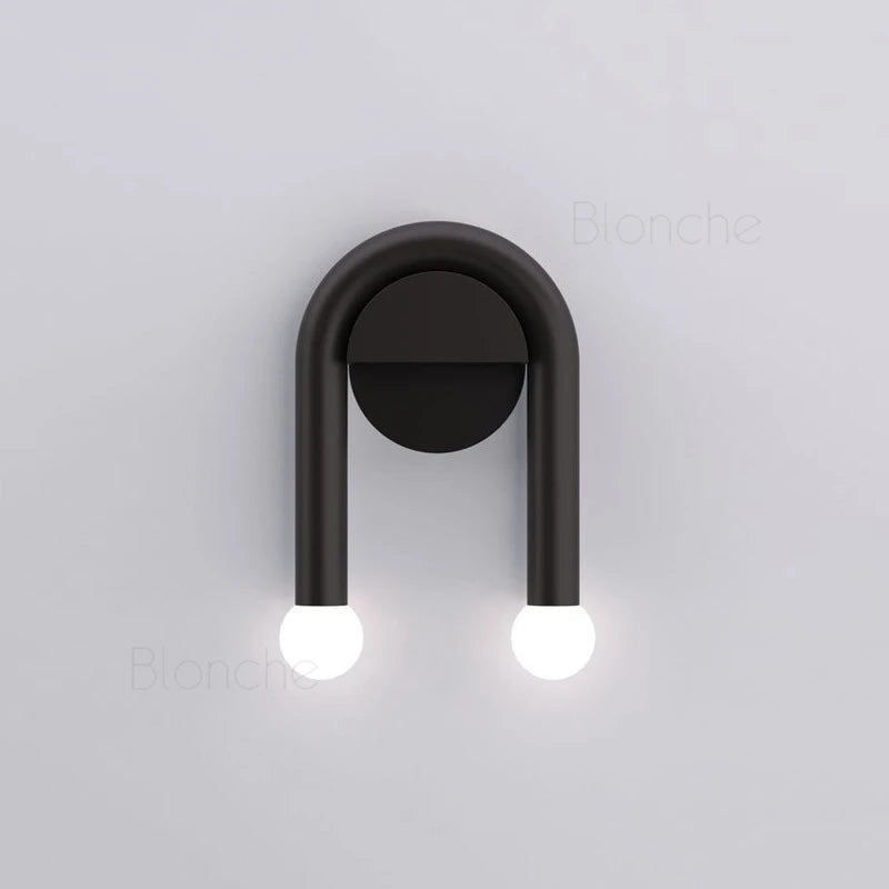 applique murale led moderne nordique en forme de u pour intérieur - vue 3 sur 6