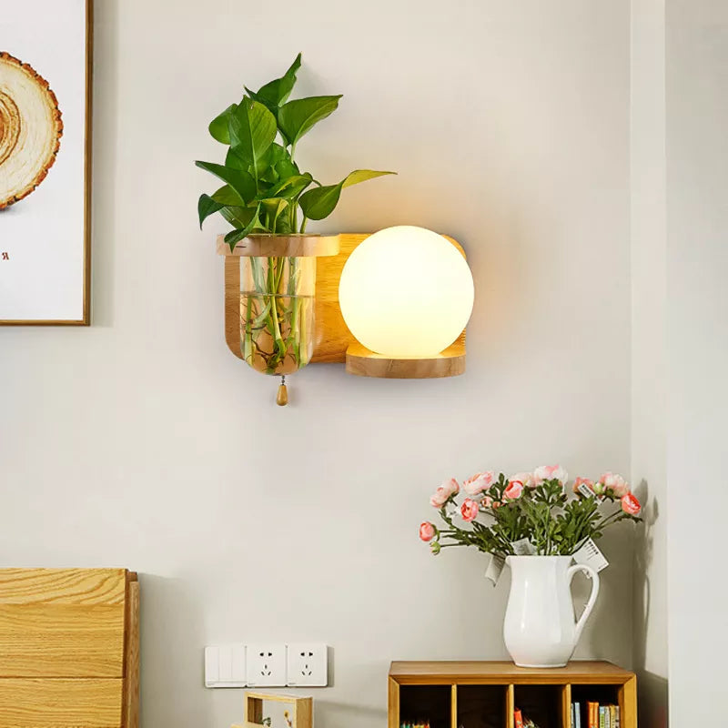 Nouvelle Applique murale nordique bois Art applique de chevet Led européen créatif éclairage intérieur couloir allée balcon cuisine décor lumière