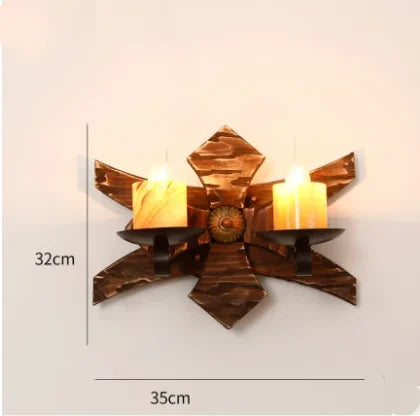 appliques murales led en bois style industriel pour décoration - vue 15 sur 21