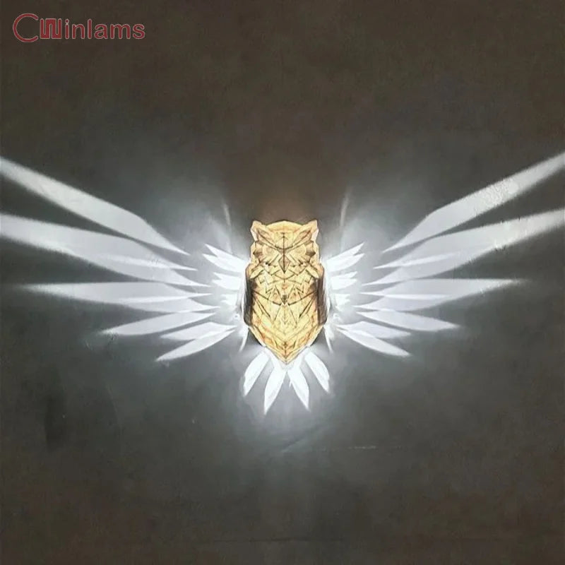 applique murale led hibou aigle décoration créative pour la maison - vue 2 sur 13