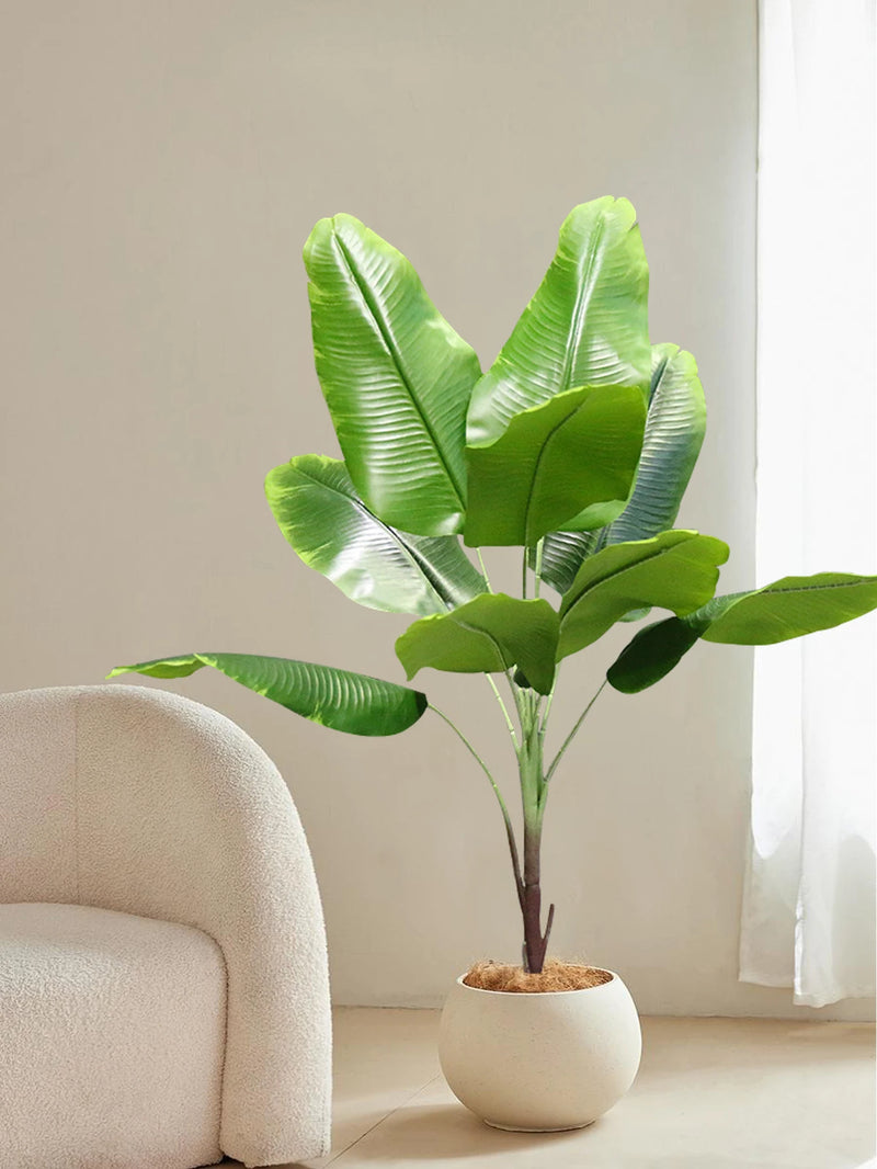 grandes bananiers artificiels et palmiers en plastique pour décoration jardin
