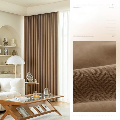 Rideau occultant moderne plissé pour salon chambre fenêtre