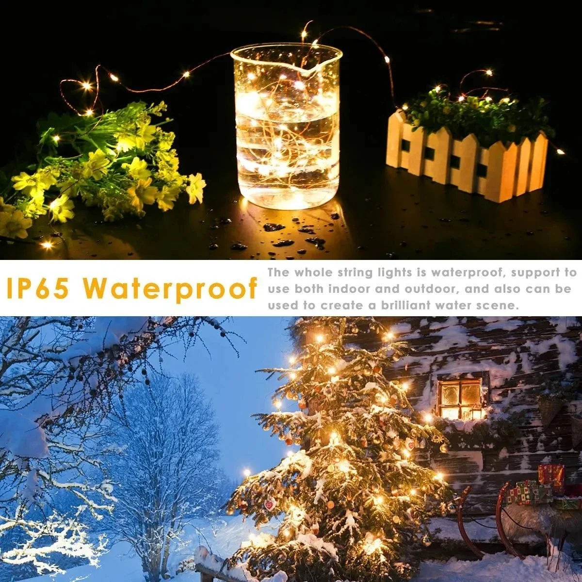 guirlande lumineuse led étanche avec télécommande pour fêtes et décorations - vue 9 sur 13
