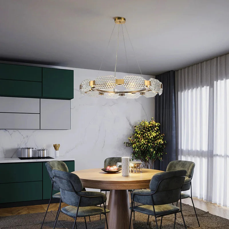 lustre moderne en verre créatif pour décoration intérieure - vue 4 sur 9