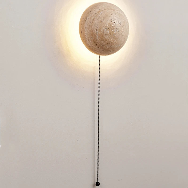applique murale moderne en pierre calcaire pour décoration intérieure lumineuse - vue 7 sur 9