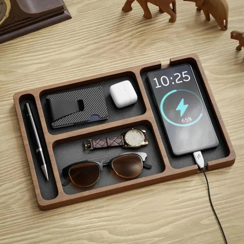 ProCase Vide Poche Homme, Plateau en PU Cuir de Grande Capacité, avec un Couvercle, Organiseur de Valet pour Clés, Portefeuille, Téléphone, Lunettes -1 Niveau, Marron ProCase Vide Poche Homme, Plateau en PU Cuir de Grande Capacité, avec un Couvercle, Organiseur de Valet pour Clés, Portefeuille, Téléphone, Lunettes -1 Niveau, Marron