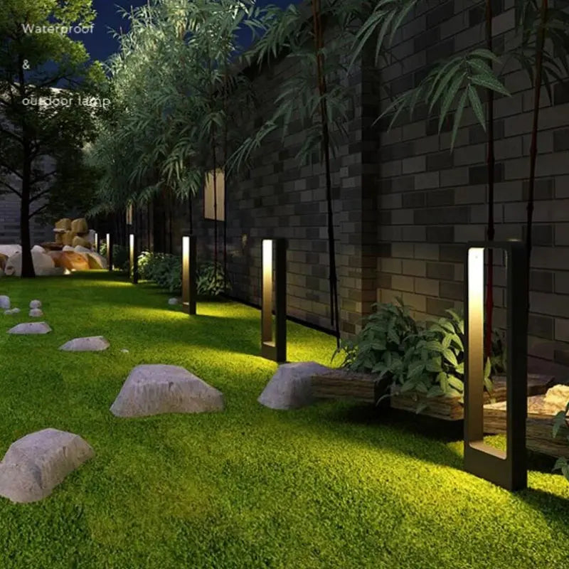 lampe de jardin led moderne en aluminium pour extérieur et paysage - vue 6 sur 7
