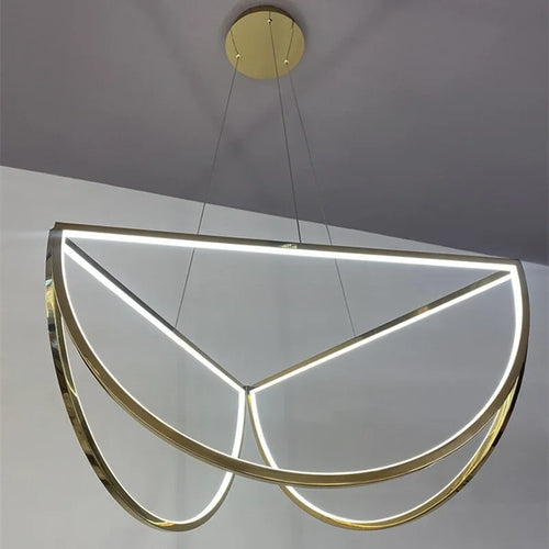 lustre nordique en acier inoxydable pour intérieur moderne - vue 5 sur 8