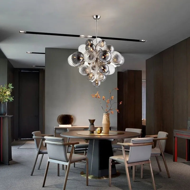 Scandinavia Designer Hanging Rod Pendant Light Ceiling Chandelier Suspension Lamp for Living Room Bedroom - vue 4 sur 9