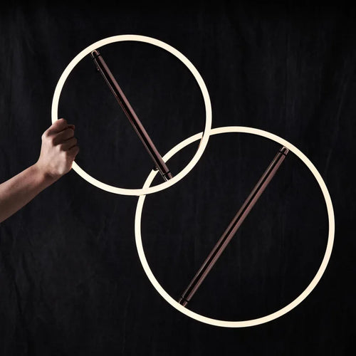 suspension rétro en fer avec bande led pour éclairage intérieur
