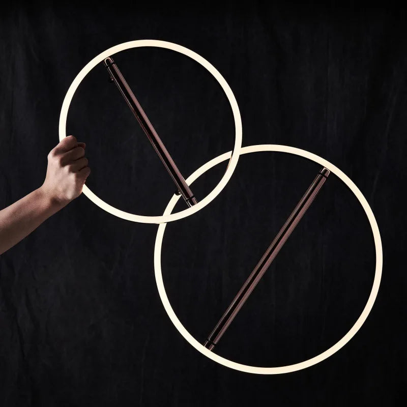 suspension rétro en fer avec bande led pour éclairage intérieur - vue 8 sur 7