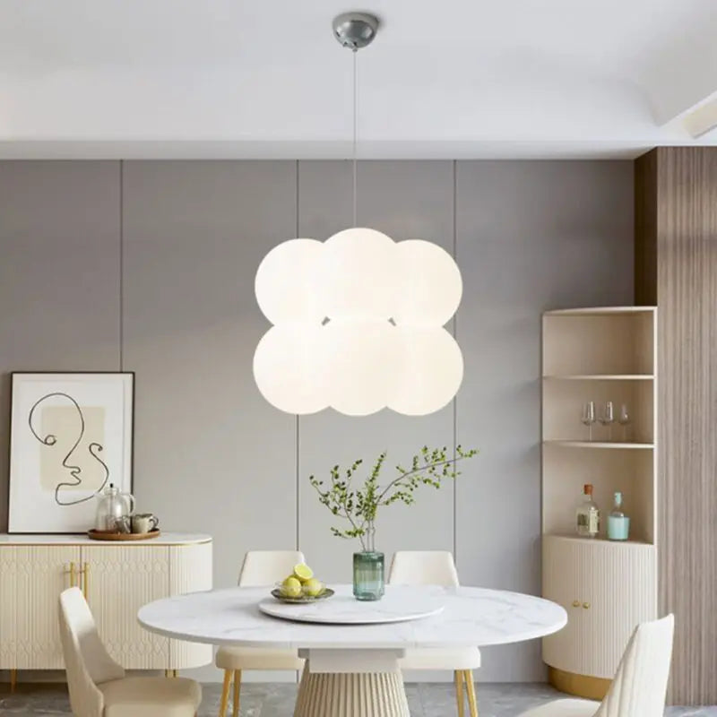 lustre nordique led nuage 4/8 têtes décor bulles luminaires