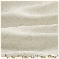 Voilage faux lin sur mesure extra long salon