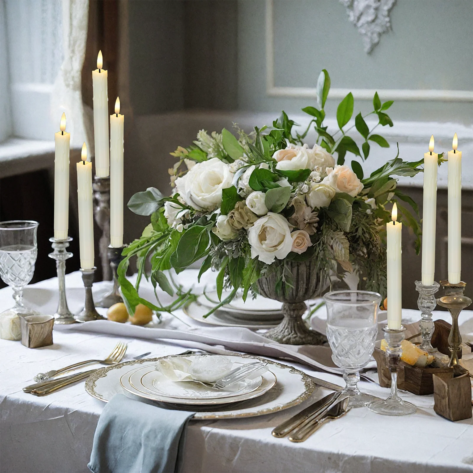 bougies LED décoratives scintillantes pour mariage et Halloween