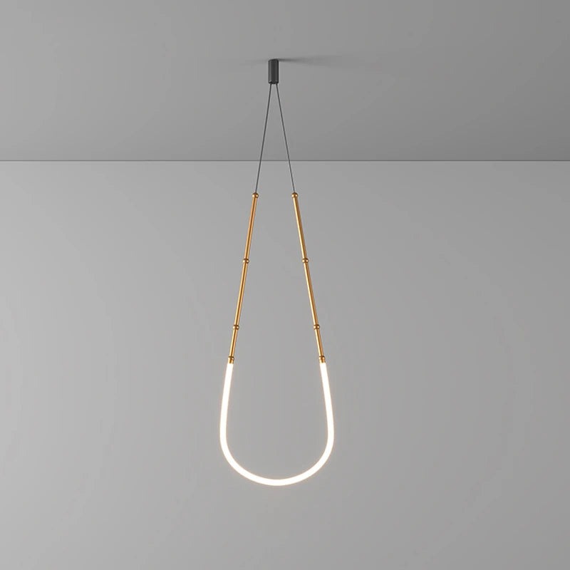 lustre art déco en métal noir avec éclairage led - vue 6 sur 16