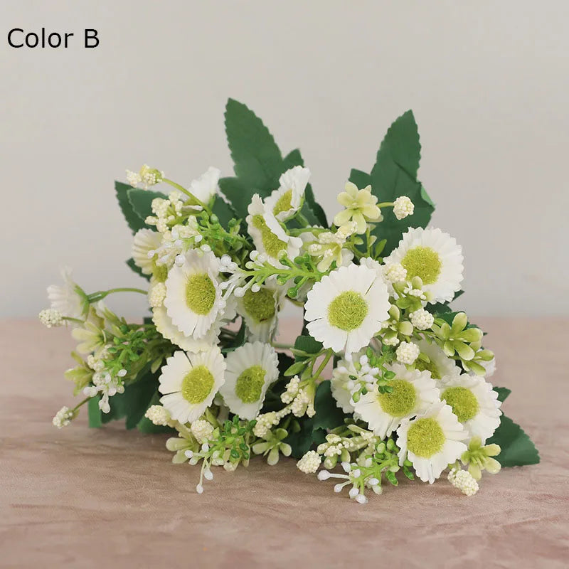 six fleurs artificielles chrysanthème pour décoration de mariage - vue 8 sur 12