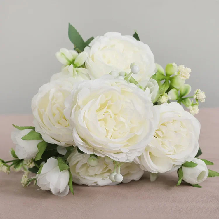 petit bouquet de fleurs artificielles pour décoration printanière et mariage - vue 21 sur 37