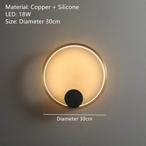 applique murale led moderne en laiton pour éclairage décoratif - vue 8 sur 14