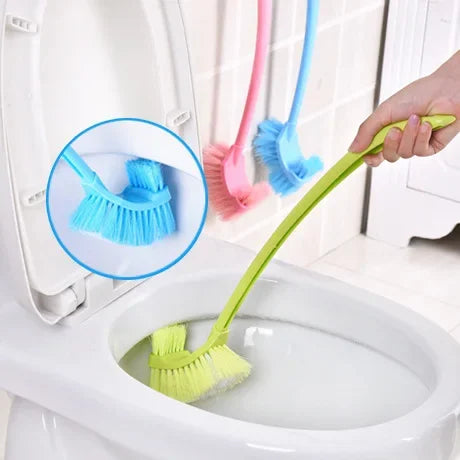 brosse de nettoyage en plastique à long manche pour coins difficiles