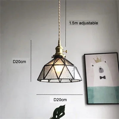 suspension en verre pur avec design ondulé en cuivre - vue 8 sur 9