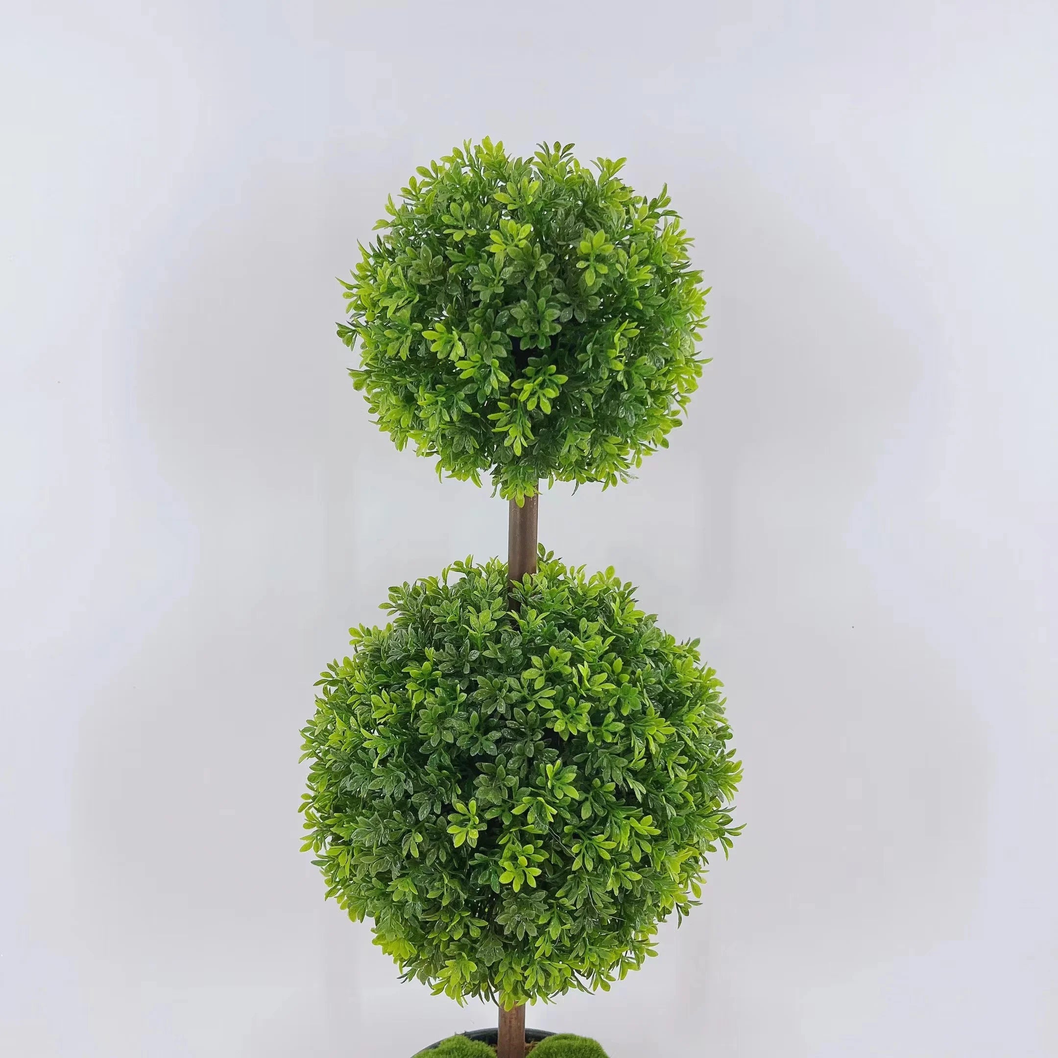 buisson artificiel en pot double boule décoratif pour intérieur et extérieur - vue 4 sur 7