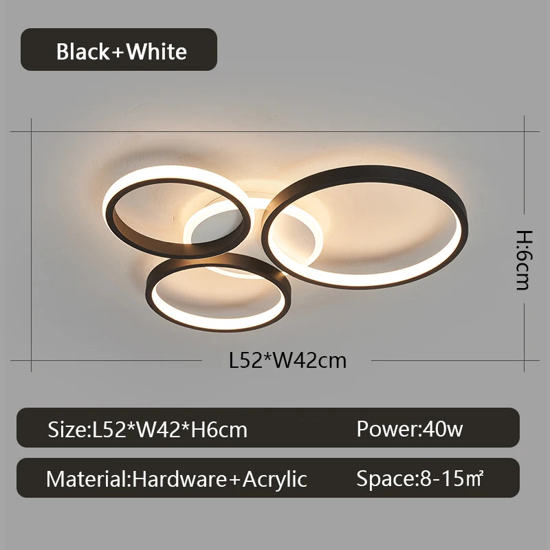 lustre moderne à LED pour décoration intérieure élégante - vue 10 sur 10