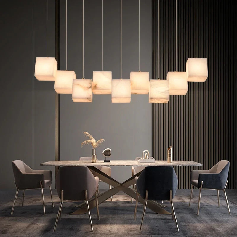 lustre en marbre espagnol style chinois minimaliste pour intérieur élégant - vue 3 sur 15