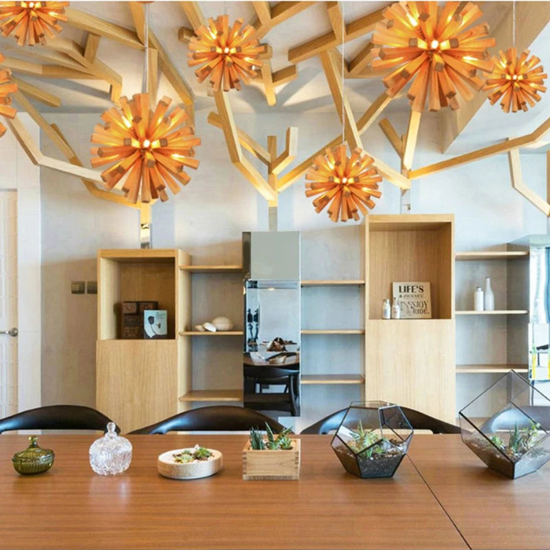 suspension en bois de pissenlit pour décoration créative et originale - vue 11 sur 10