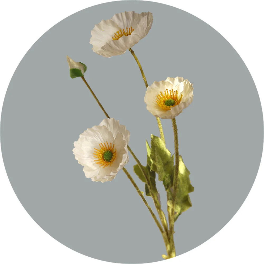 fleurs artificielles coquelicots en soie pour décorations et bouquets - vue 10 sur 12