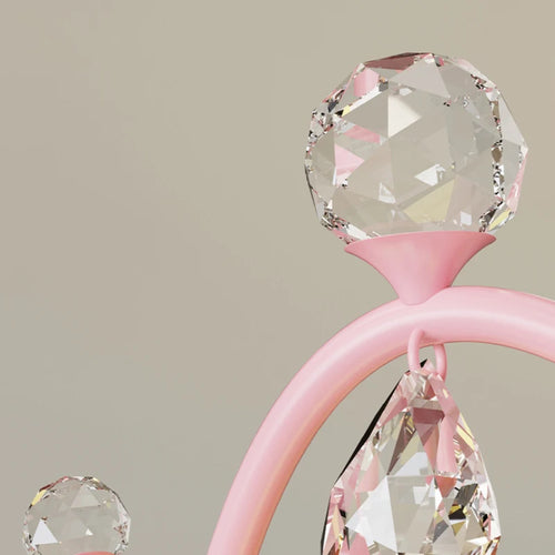 lustre nuage cristal romantique pour chambre d'enfant décoratif - vue 6 sur 21