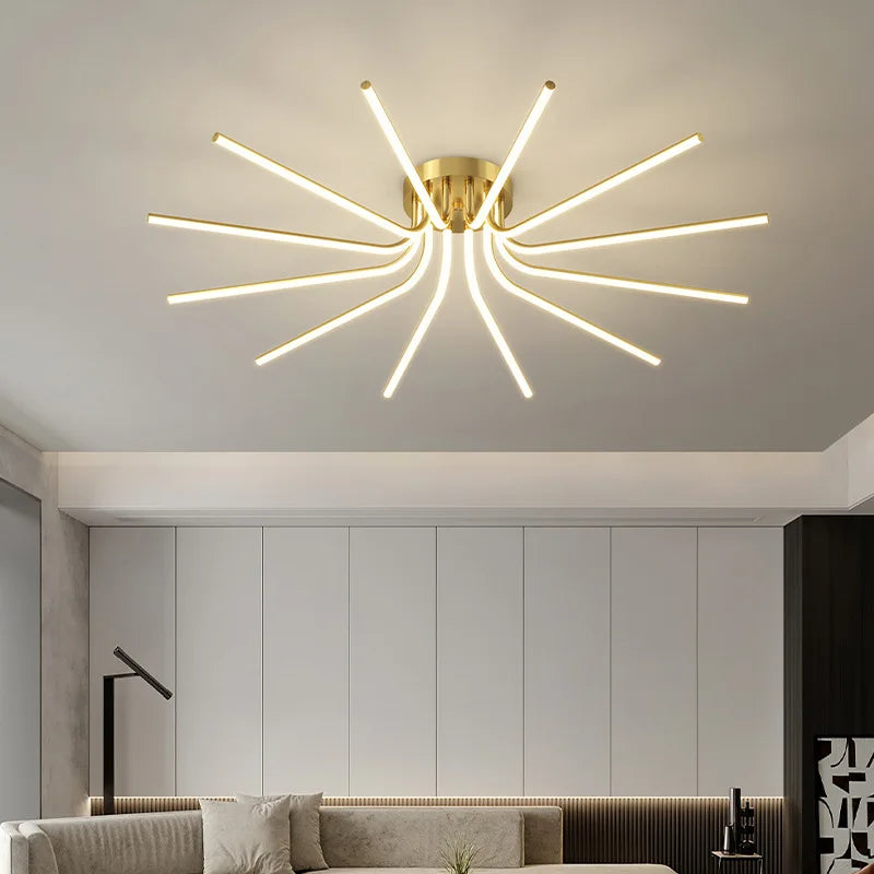lustre led moderne minimaliste pour éclairage intérieur varié - vue 2 sur 12