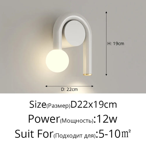 lampe de chevet murale en u anti-lumière bleue minimaliste - vue 16 sur 20