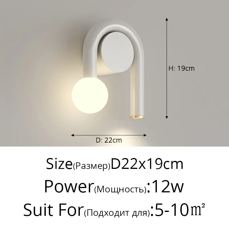 lampe de chevet murale en u anti-lumière bleue minimaliste - vue 16 sur 20