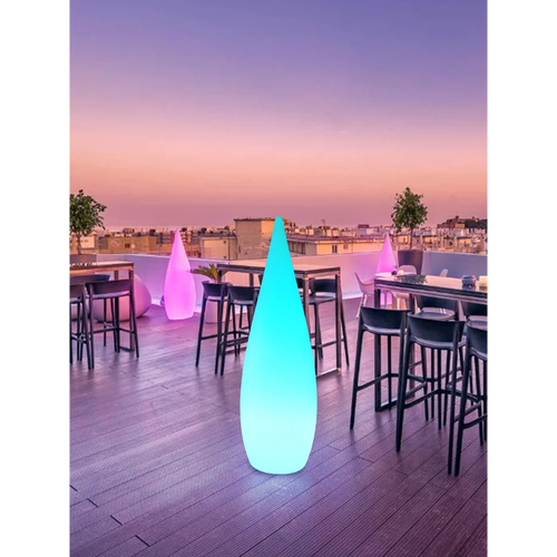 lampadaire de jardin solaire étanche en forme de goutte d'eau - vue 4 sur 14