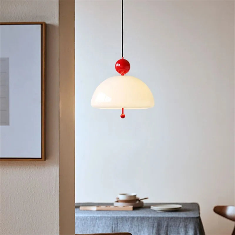suspension bauhaus en verre blanc style médiéval pour intérieur élégant - vue 6 sur 11