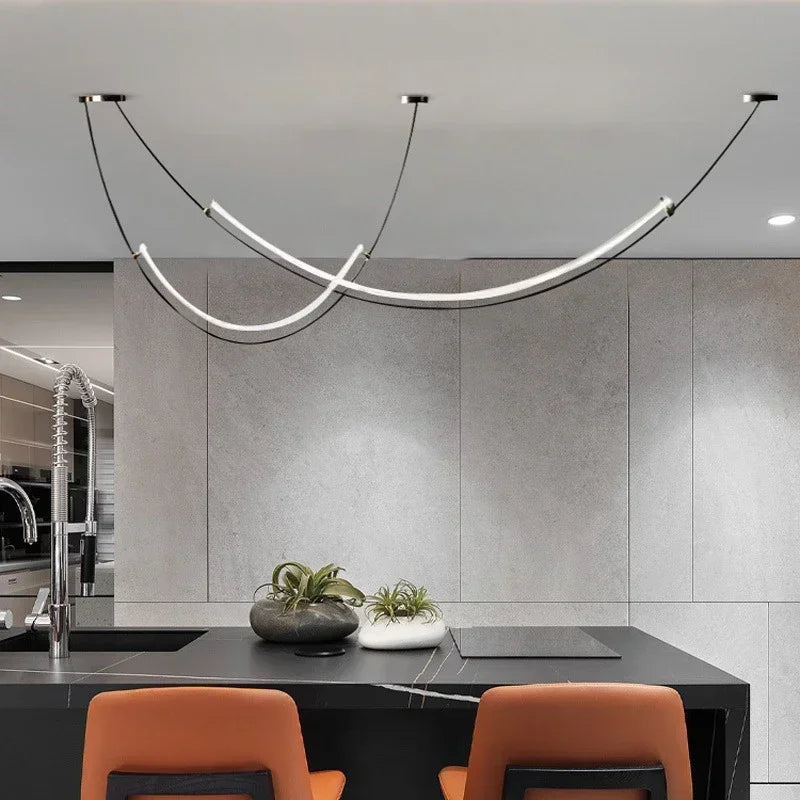 lustre suspendu design minimaliste moderne pour décoration intérieure