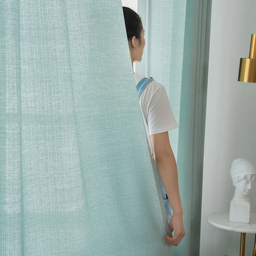 Rideau voile tulle moderne leger pour salon chambre