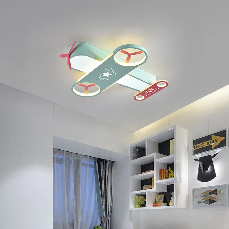 lustre moderne led en forme d'avion pour éclairage intérieur - vue 7 sur 8