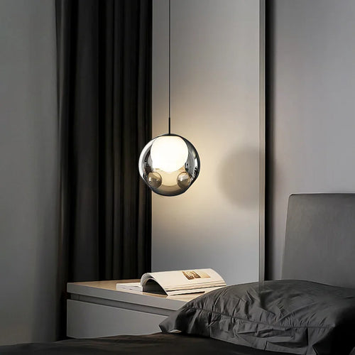 lustre nordique en verre simple suspension intérieure - vue 2 sur 7