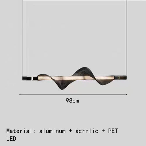 lustre led art déco avec cordon réglable luminaires suspendus - vue 10 sur 22