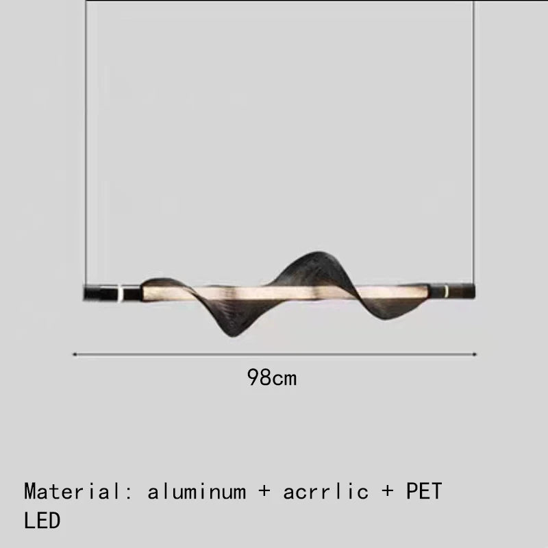 lustre led art déco avec cordon réglable luminaires suspendus - vue 9 sur 22