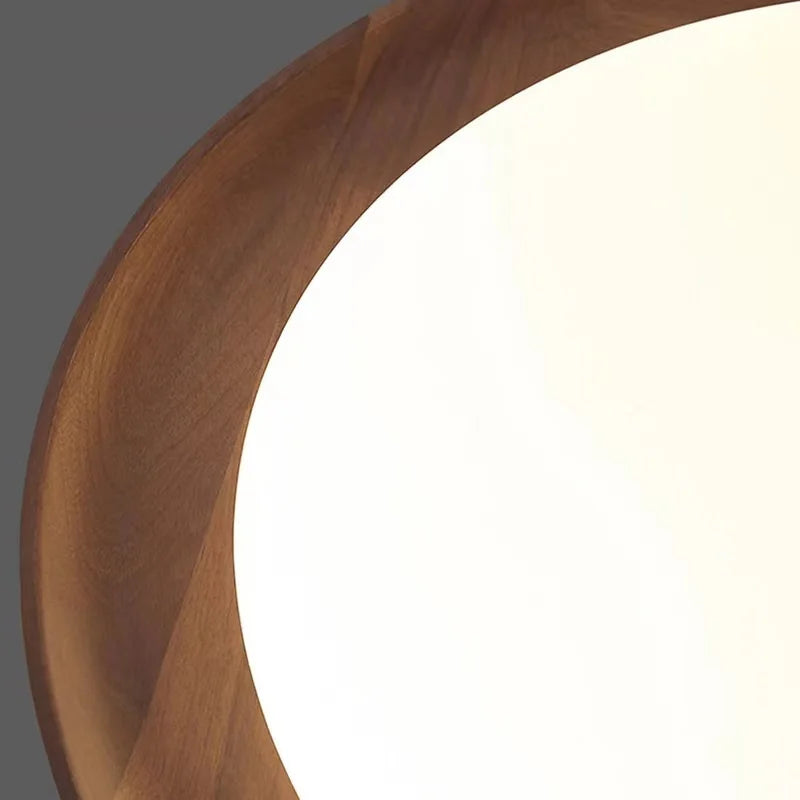 plafonnier en bois massif design wabi-sabi pour intérieur lumineux - vue 7 sur 10