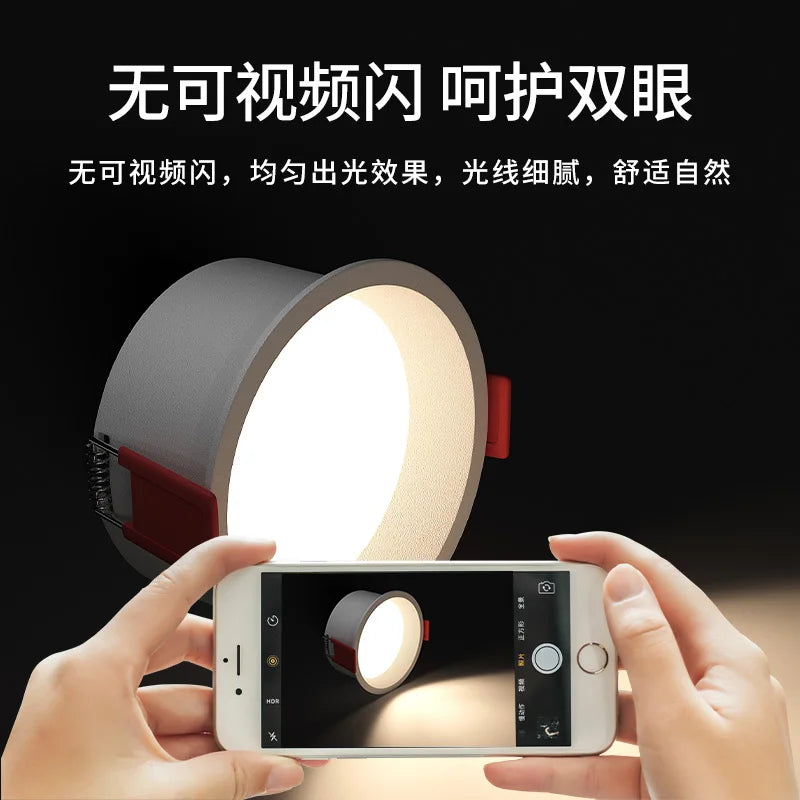 spot led encastrable rond à intensité variable trois couleurs - vue 5 sur 8