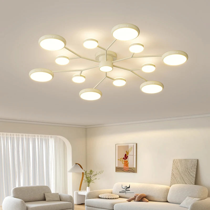 Plafonnier led moderne lumineux pour décoration intérieure suspendu - vue 5 sur 8