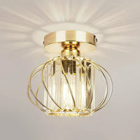 plafonnier moderne en cristal avec éclairage industriel led