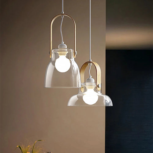 suspension moderne en verre avec fil réglable pour décoration intérieure - vue 3 sur 9