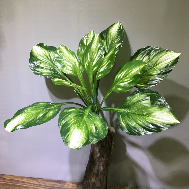 plante tropicale artificielle monstera et hosta pour décoration intérieure extérieure - vue 5 sur 6