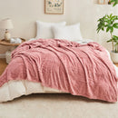 plaid sherpa jacquard motif carreaux doux salon chambre