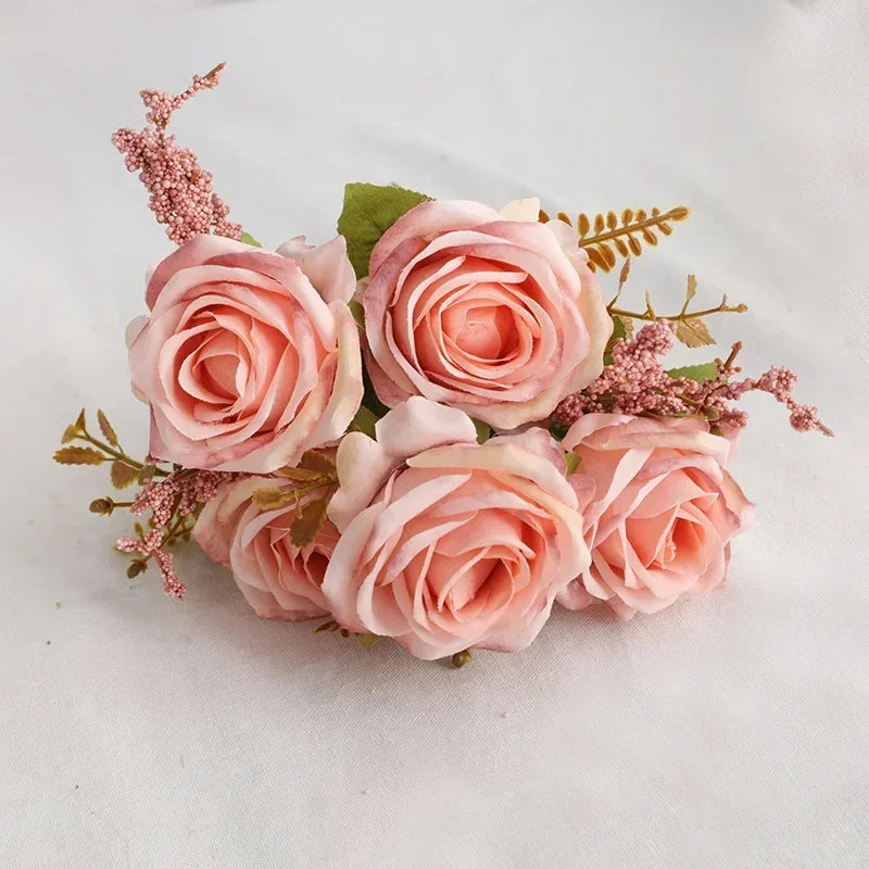bouquet de roses artificielles pour décoration de jardin - vue 10 sur 10