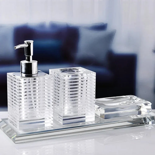 lot de flacons en verre pour savon et accessoires de salle de bain - vue 12 sur 12